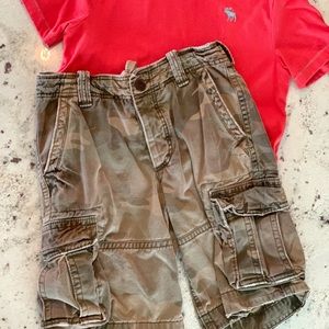 Abercrombie kids size 12 camouflage cargo shorts.